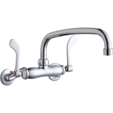 Elkay Elkay 3-8" Centers WFaucet 10" Arc Tube Spt 4" Wsbld Hdls 2in Inlet LK945AT10T4T